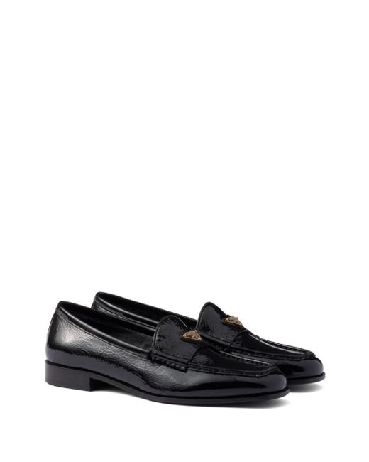 Prada Black Patent Leather Loafers