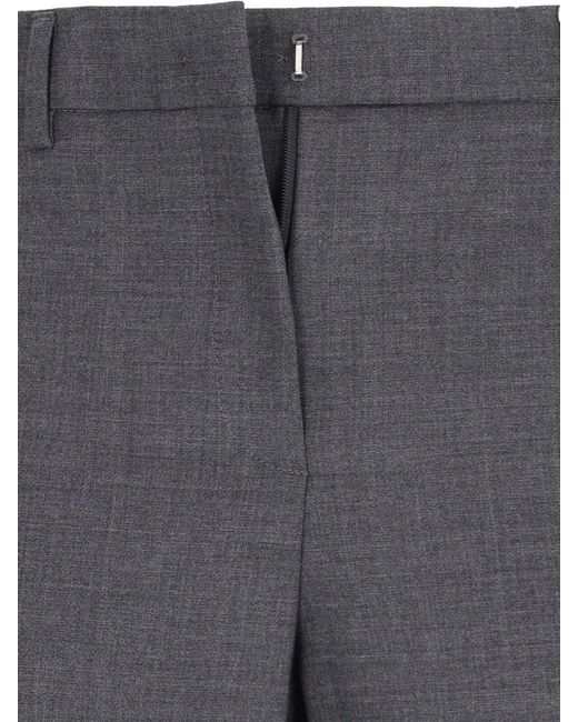 Incotex Gray Tapered Wool Pants