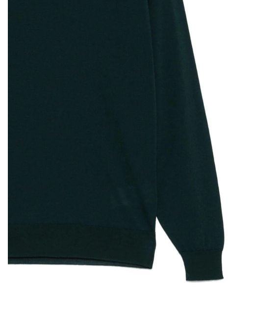 John Smedley Green Sweater With Turtleneck for men