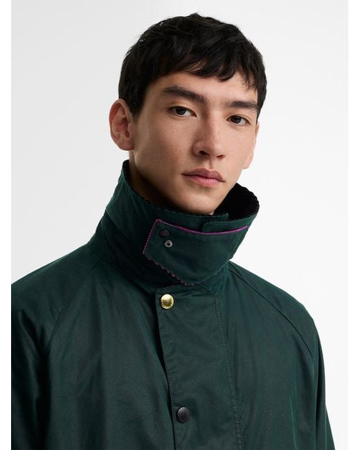 Barbour Green Paul Smith Loves Giacca Cerata "Gamefair" for men