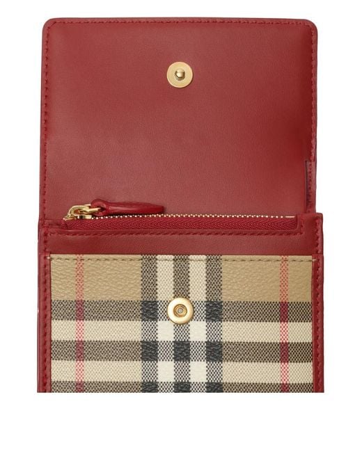 Burberry Natural Small Check Folding Wallet