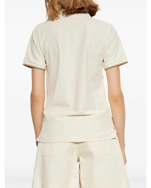 Moncler White Polo