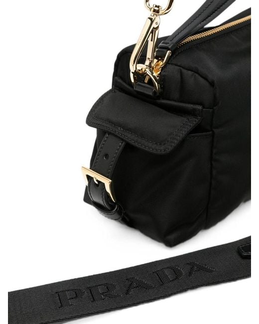 Prada Black Explore Small Re-Nylon And Leather Shoulder Bag
