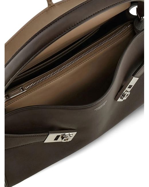 Ferragamo Black Hug Soft Medium Shoulder Bag
