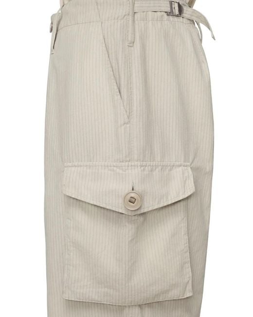 Maison Margiela Natural Full-Length Wide-Leg Fit Cargo Pants for men