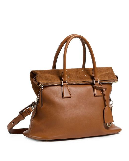 Maison Margiela Brown 5Ac Soft Medium Bag Cogn