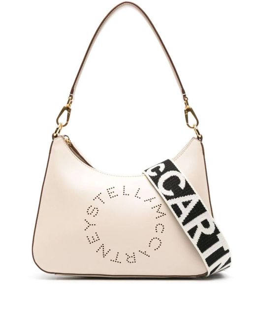 Stella McCartney Natural Small Logo Shoulder Bag