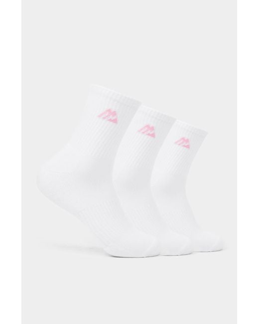 MONTIREX White Crew Sock 3 Pack