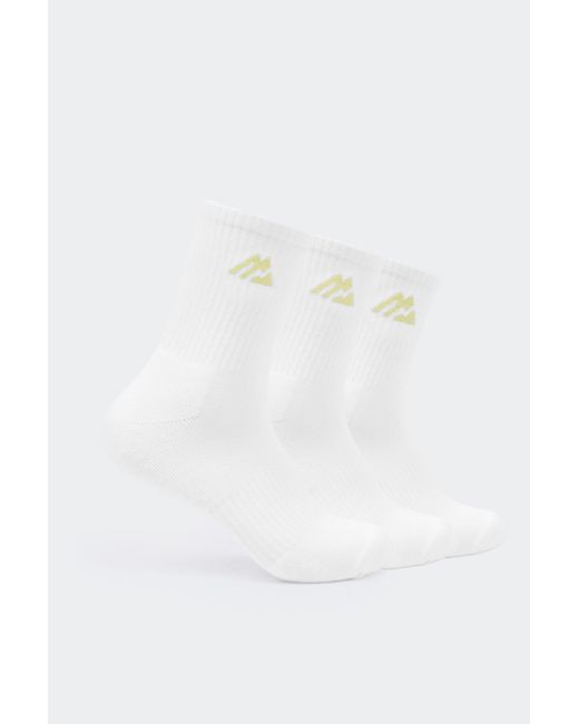 MONTIREX White Crew Sock 3 Pack