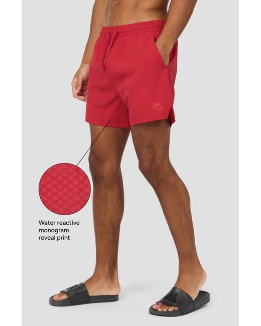 MONTIREX Red Monogram Swim Short for men