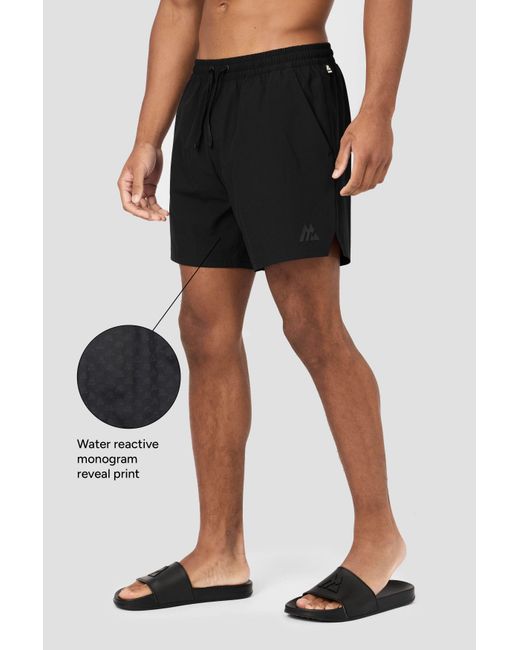 MONTIREX Black Monogram Swim Short for men