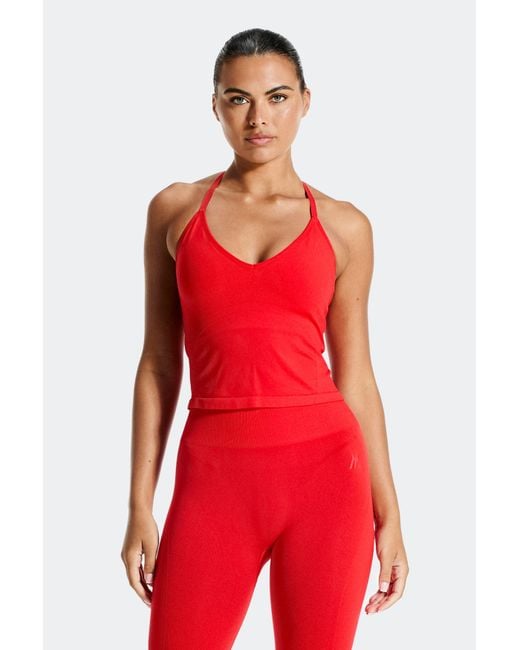 MONTIREX Red Muse Seamless Halter Neck Tank