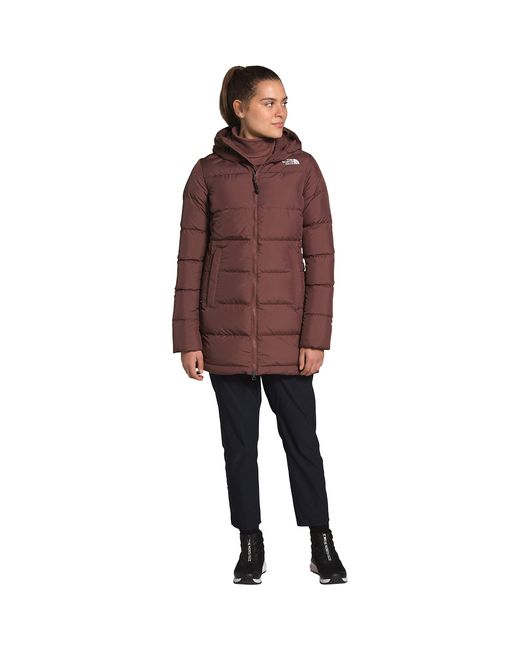 north face purple parka
