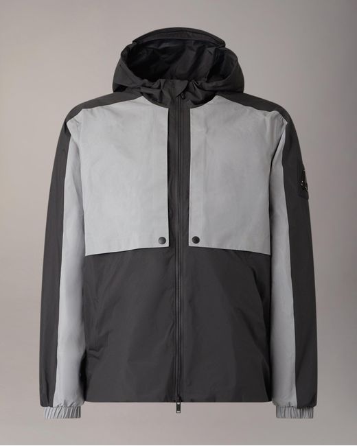 Moose Knuckles Gray Knox Packable Rain Jacket for men