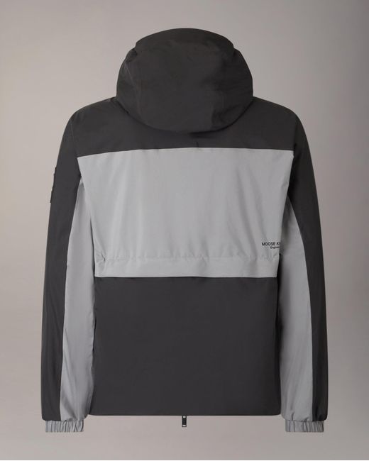 Moose Knuckles Gray Knox Packable Rain Jacket for men