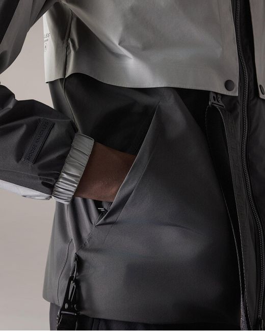 Moose Knuckles Gray Knox Packable Rain Jacket for men