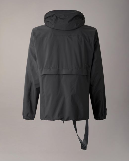Moose Knuckles Black Knox Packable Rain Jacket for men