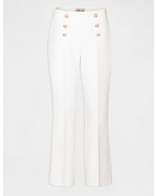 Pantalon large 7/8ème à pont Morgan en coloris Blanc | Lyst