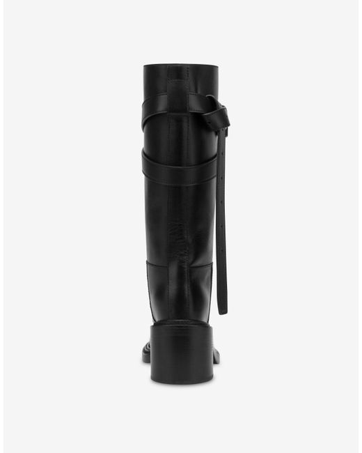 Moschino Black Calf Boots