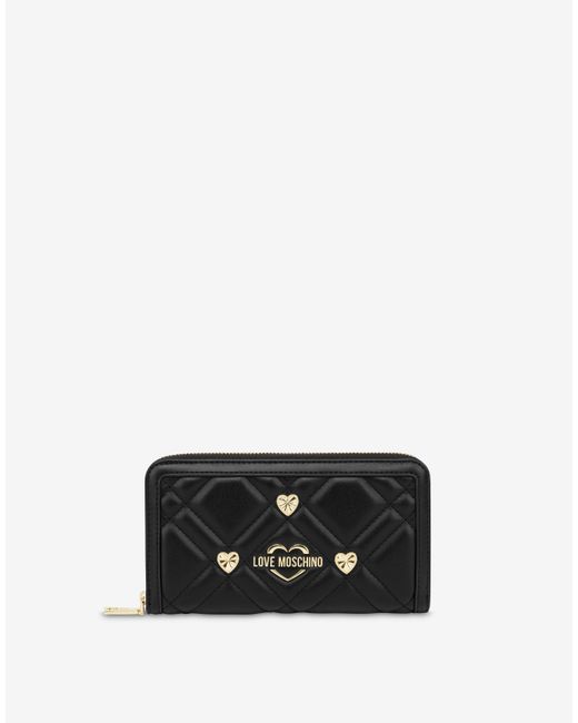 Portafoglio Zip Around Sweet Studs di Love Moschino in Black