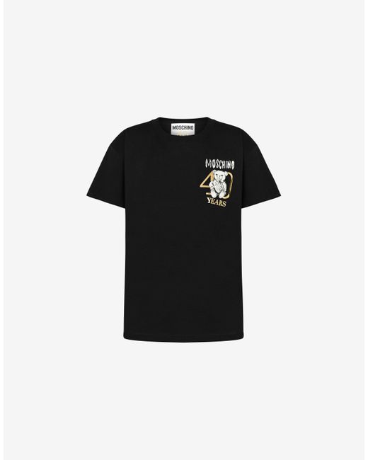 Moschino Black 40 Years Teddy Bear Jersey T-shirt