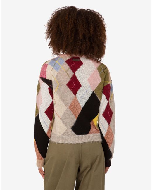 Moschino Pink Inlaid Gauze Mohair Pullover
