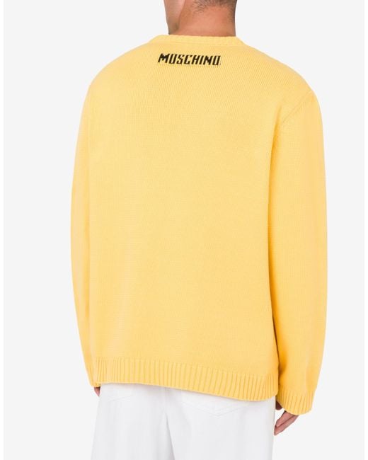 Moschino Yellow Pullover Smiley for men