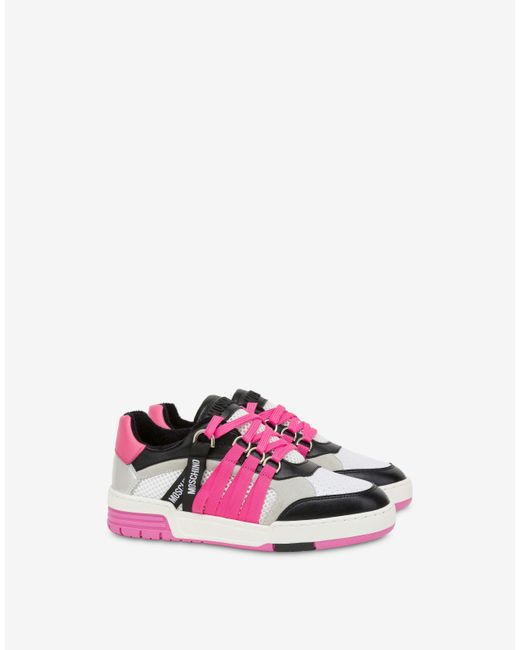 Moschino Pink Streetball Sneakers