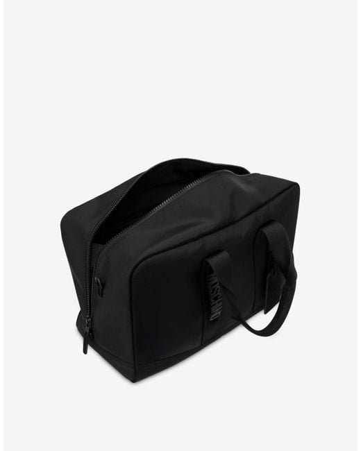 Moschino Black Cordura Nylon Duffel Bag for men