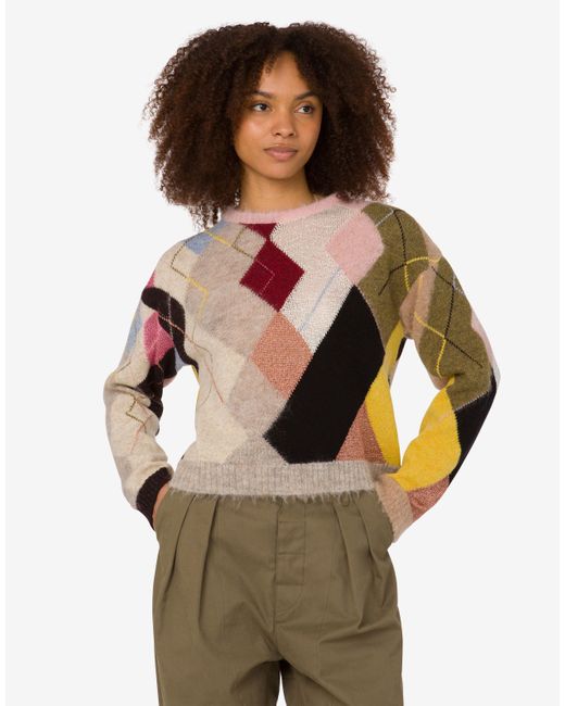 Moschino Pink Inlaid Gauze Mohair Pullover