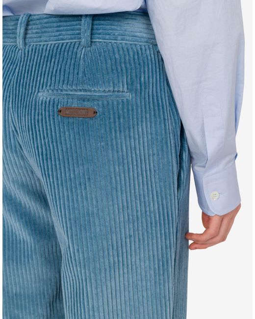 Pantalone Crop di Moschino in Blue