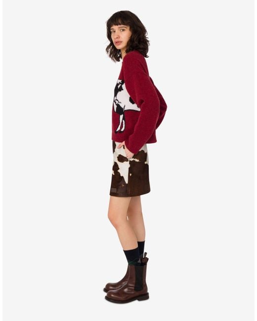 Moschino Red Shetland Wool Pullover Archive