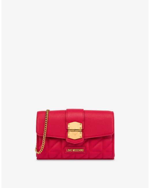 Moschino Red Smart Daily Bag Click Heart