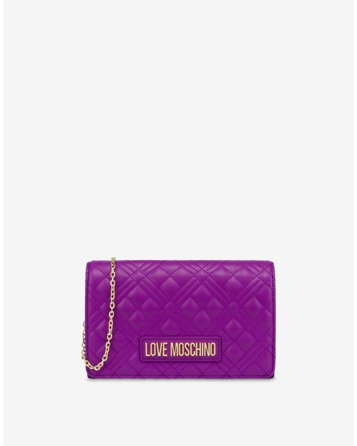 Moschino Purple Smart Daily Bag Quilted