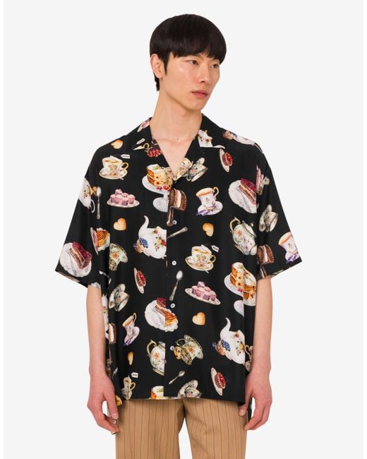 Camicia di Moschino in Black da Uomo