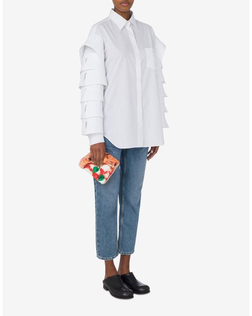 Moschino White Pizza Bag