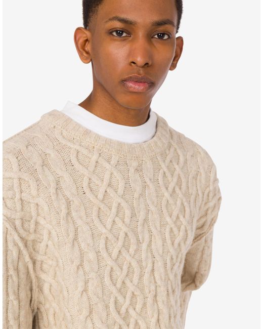 Moschino Natural Shetland Wool Pullover for men