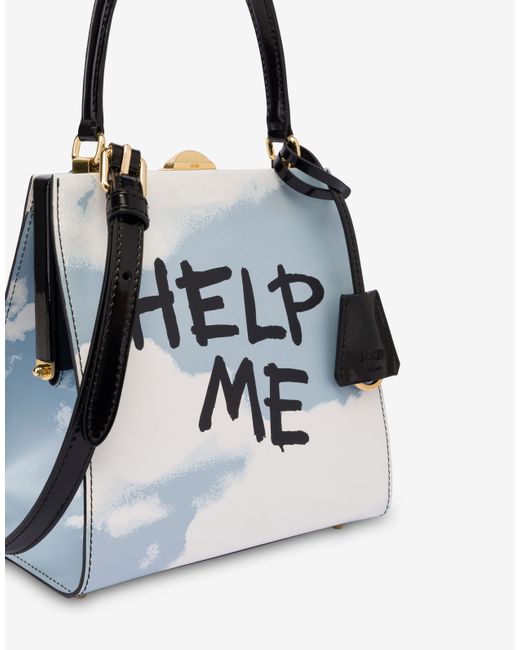 Moschino White Archive Clouds Handbag