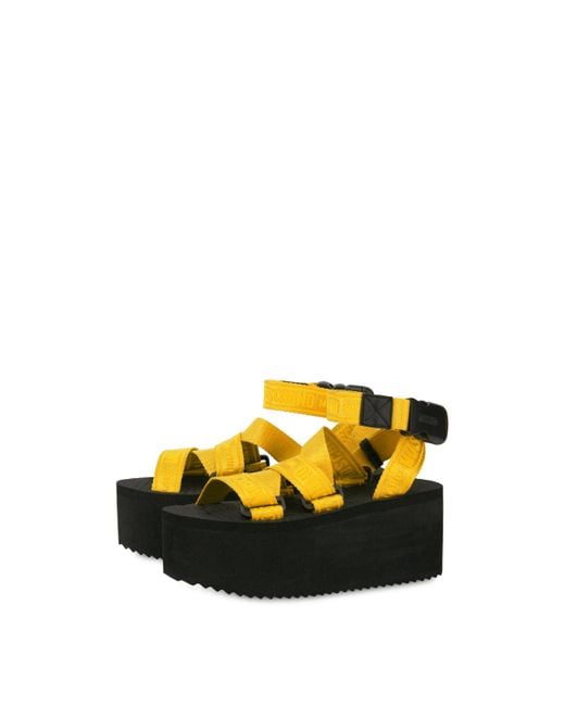 moschino yellow sandals