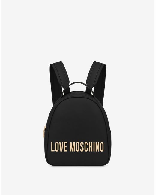 Moschino Black Maxi Lettering Backpack