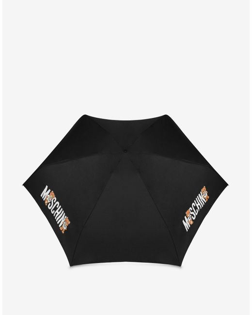 Moschino Black Ultra-mini Teddy Logo Umbrella