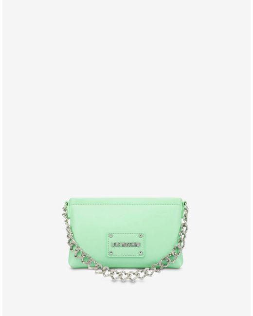 Moschino Green Heart Chain Mini Bag