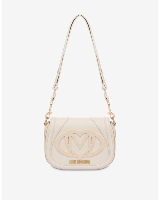 Love Moschino White Shoulder Bag With Maxi Logo