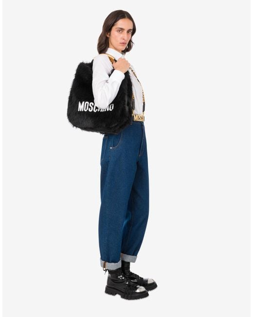 Moschino Black Handle Me Medium Bag