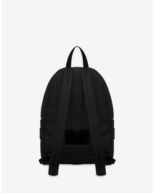 Moschino Black Cordura Nylon Backpack Large for men