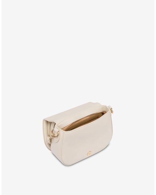Love Moschino White Shoulder Bag With Maxi Logo