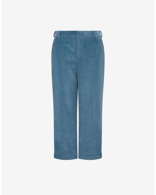 Pantalone Crop di Moschino in Blue