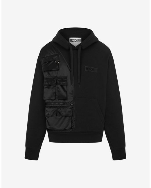 Moschino Black Multipocket Details Hoodie