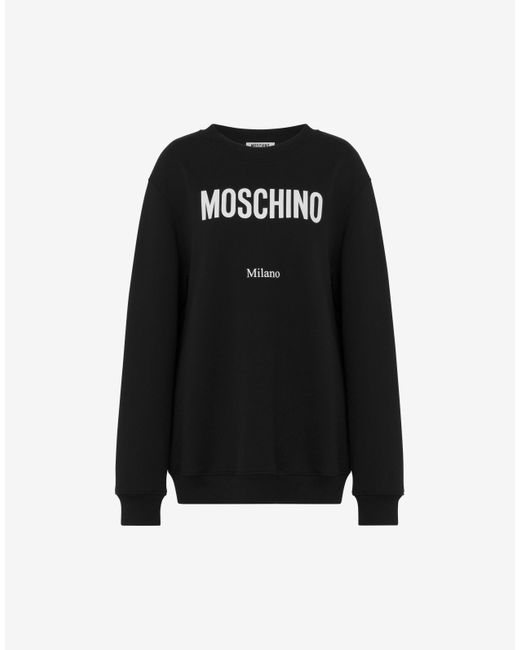 Moschino Black Printed Organic Cotton Sweatshirt
