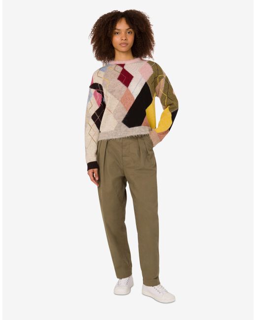Moschino Pink Inlaid Gauze Mohair Pullover